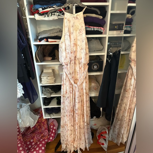 Donna Morgan Women's Alana Floral Halter Gown - Picture 8 of 10